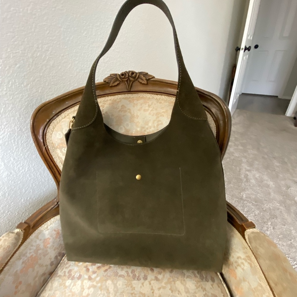 Coach Brooklyn 39 Olive Green Suede - Picture 9 of 13